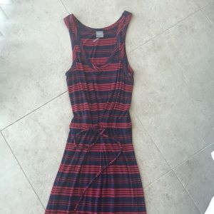 Bobi striped maxi dress